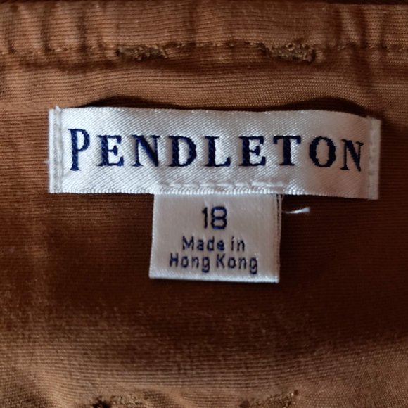 Pendleton Brown/Copper 4-Pocket Pants Size 18 - Picture 7 of 9